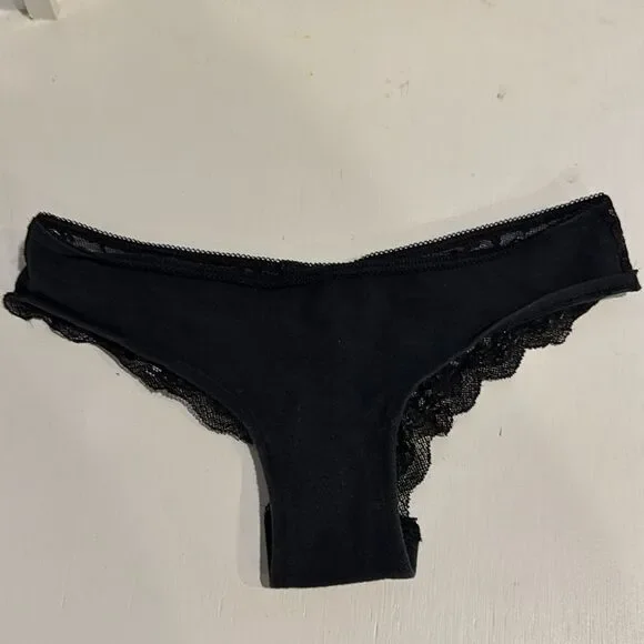 PINK Victoria's Secret Black Lace Panties hipster size small - Picture 4 of 5